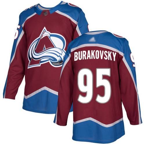 Adidas Avalanche #95 Andre Burakovsky Burgundy Home Authentic Stitched NHL Jersey